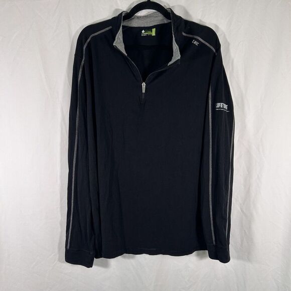 LifeTime TASC Jacket Men's XXL Black 1/4 Zip Fitness Long Sleeve Pullover - Picture 1 of 10